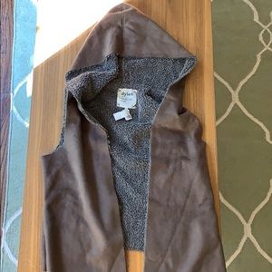 NWT Shearling hooded vest